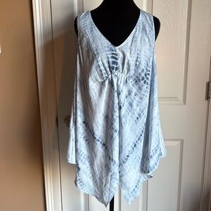 BCBG Sleeveless Tie Dye Blouse